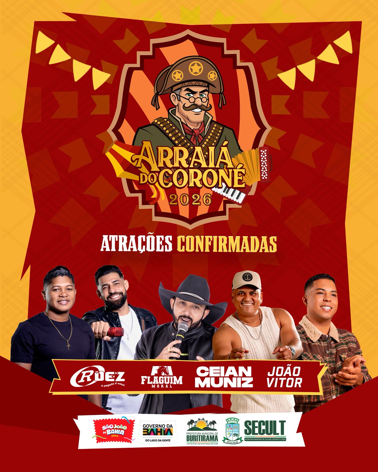 Arraiá do Coroné 2026 promete três dias de cultura, tradição e grandes shows em Buritirama